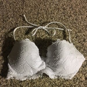 Victoria's Secret Swim - White Bikini Top w Floral